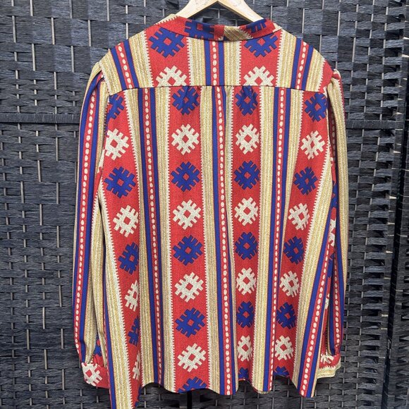 Vintage Geometric Pattern Phoenix Front and Pole Top Size 2X - Picture 5 of 5